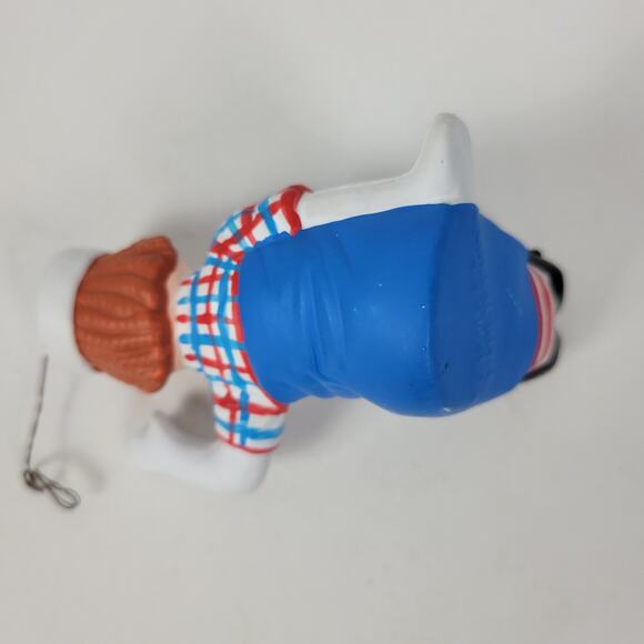 Vintage S&S Raggedy Andy Ornament 2" Christmas 1999 Retro Waving Hello - Picture 4 of 9